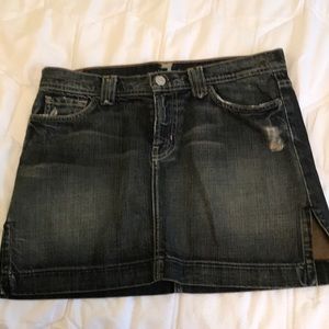 7 for all mankind denim mini skirt